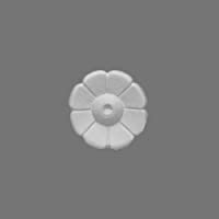 Elemento angular Roseton Orac Decor P20 LUXXUS Flor Elemento decorativo de estuco para pared y techo 6-5 cm diámetro
